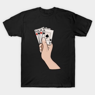 Four Aces Playing Cards T-Shirt